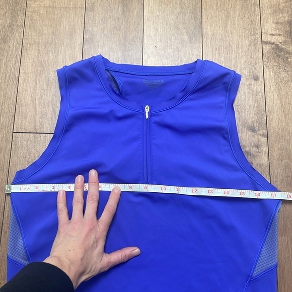 Athleta Blue Advantage Tank Sports crop top Vest blue purple size L - Picture 7 of 11